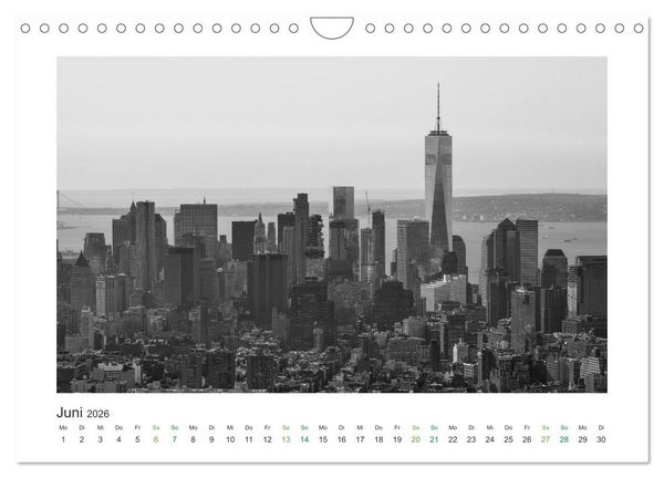 Produktbild: New York in schwarz weiss (Wandkalender 2026 DIN A4 quer), CALVENDO Monatskalender