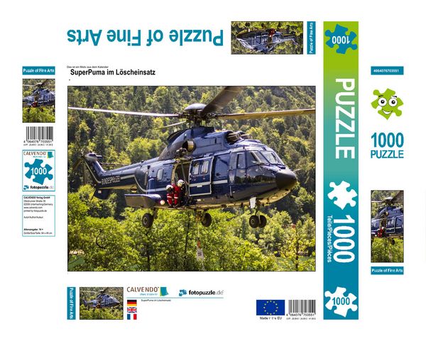 Produktbild: CALVENDO Puzzle SuperPuma im L&ouml;scheinsatz | 1000 Teile Lege-Gr&ouml;&szlig;e 64x48cm Foto-Puzzle f&uuml;r gl&uuml;ckliche Stunden