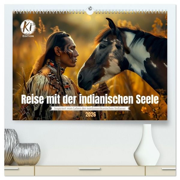 Produktbild: Reise mit der indianischen Seele (hochwertiger Premium Wandkalender 2026 DIN A2 quer), Kunstdruck in Hochglanz
