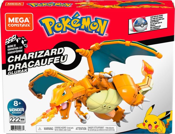 Mega Bloks - Pokémon Glurak, Bauset, Bausteine, Sammelfigur, 223 Teile