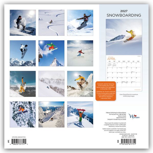 Produktbild: Snowboarding 2027 &ndash; 16-Monatskalender