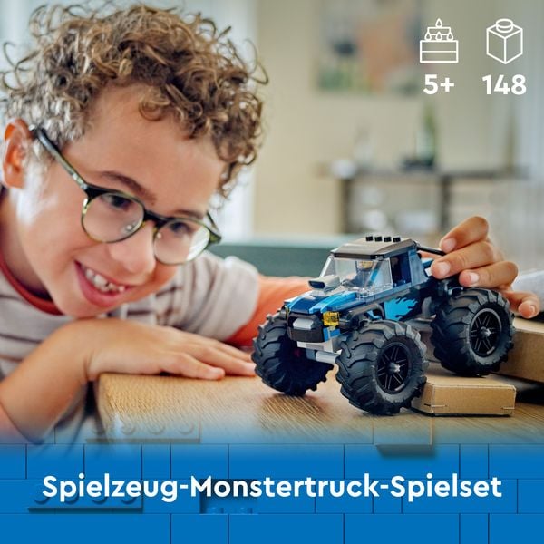Produktbild: LEGO City 60402 Blauer Monstertruck, Offroad-Auto, Spielzeug-Monster-Truck