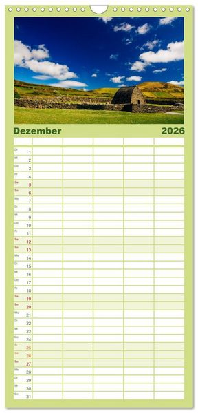 Produktbild: Familienplaner 2026 - Wir sehen uns in Irland - Ring of Beara und Ring of Kerry mit 5 Spalten (Wandkalender, 21 x 45 cm) CALVENDO