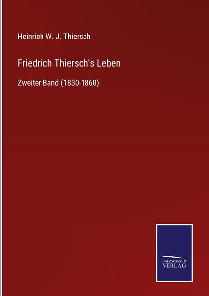 Produktbild: Friedrich Thiersch's Leben