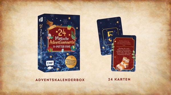 Produktbild: Adventskalender-Kartenset: 24 magische Momente f&uuml;r Harry Potter-Fans