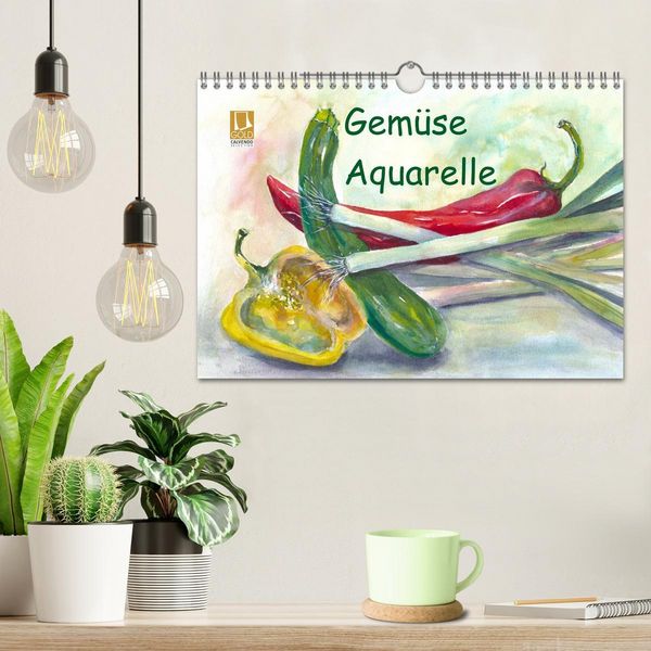 Produktbild: Gem&uuml;se Aquarelle (Wandkalender 2026 DIN A4 quer), CALVENDO Monatskalender