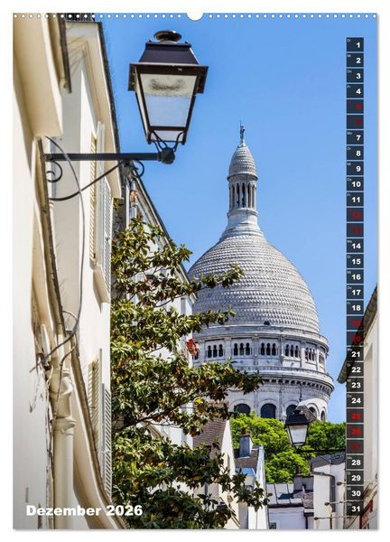 Produktbild: PARIS Stadtspaziergang (Wandkalender 2026 DIN A2 hoch), CALVENDO Monatskalender