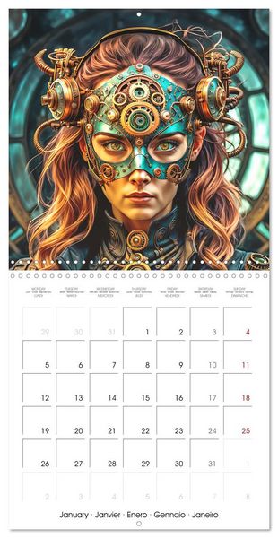 Produktbild: Masks from the realm of fantasy (Wall Calendar 2026 12 &times; 12 Inch) CALVENDO 12 Month Wall Calendar