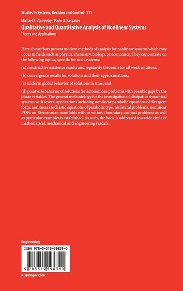 Produktbild: Qualitative and Quantitative Analysis of Nonlinear Systems