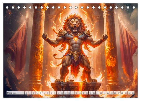 Produktbild: Hinduistische Mythologie - G&ouml;tter, Helden und Monster (Tischkalender 2026 DIN A5 quer), CALVENDO Monatskalender