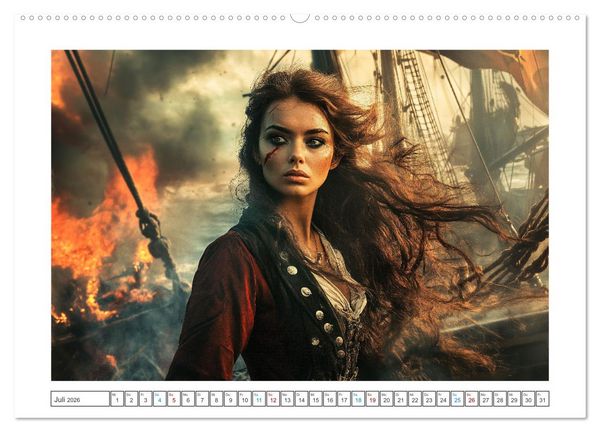 Produktbild: Fluch der Schwarzen Flagge (hochwertiger Premium Wandkalender 2026 DIN A2 quer), Kunstdruck in Hochglanz