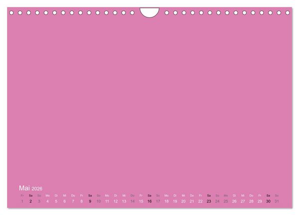Produktbild: Bastelkalender - Pink (Wandkalender 2026 DIN A4 quer), CALVENDO Monatskalender