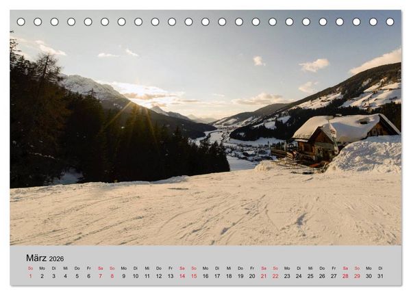 Produktbild: S&uuml;dtiroler Bergwelten - Die monti pallidi, Idylle die fast unwirklich erscheint (Tischkalender 2026 DIN A5 quer), CALVENDO Monatskalender