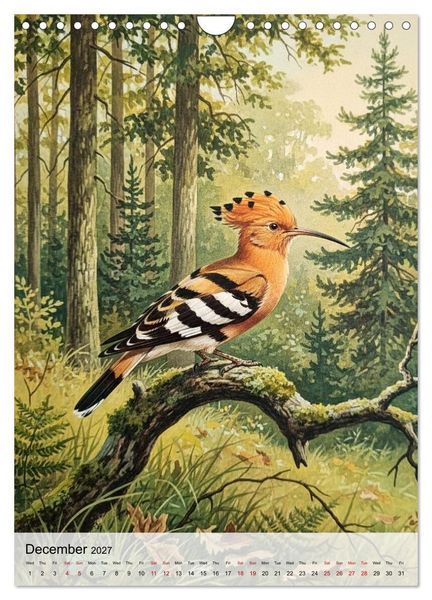 Produktbild: Birds of Europe in Old Paintings (Wall Calendar 2027 DIN A4 portrait), CALVENDO 12 Month Wall Calendar