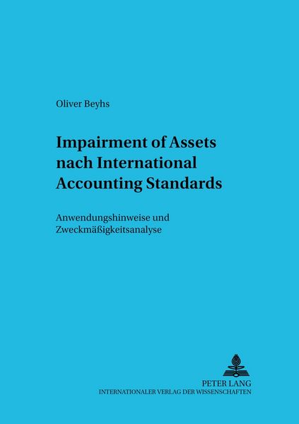 Produktbild: Impairment of Assets nach International Accounting Standards