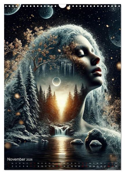 Produktbild: Feminine Facetten - Portraits in Doppelbelichtung (Wandkalender 2026 DIN A3 hoch), CALVENDO Monatskalender