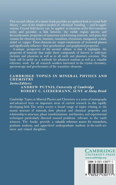 Produktbild: Mineralogical Applications of Crystal Field Theory