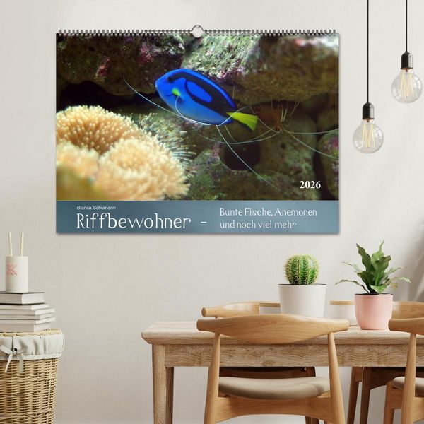 Produktbild: Riffbewohner - Bunte Fische, Anemonen und noch viel mehr (Wandkalender 2026 DIN A2 quer), CALVENDO Monatskalender