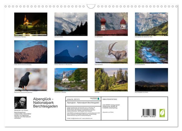 Produktbild: Alpengl&uuml;ck - Nationalpark Berchtesgaden (Wandkalender 2026 DIN A3 quer), CALVENDO Monatskalender