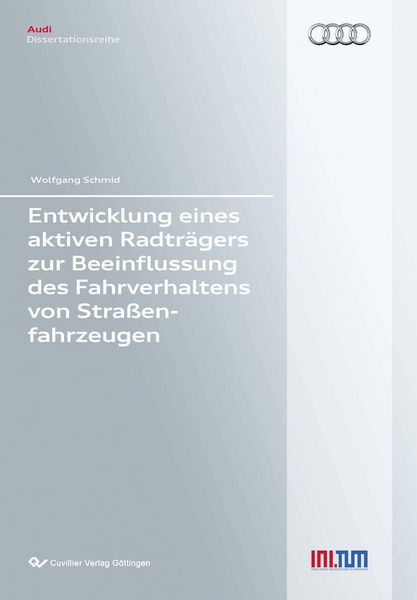 Produktbild: Entwicklung eines aktiven Radtr&auml;gers zur Beeinflussung des Fahrverhaltens von Stra&szlig;enfahrzeugen