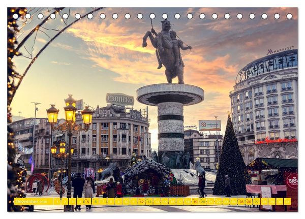 Produktbild: Skopje - Nordmazedoniens &uuml;berraschende Hauptstadt (Tischkalender 2026 DIN A5 quer), CALVENDO Monatskalender
