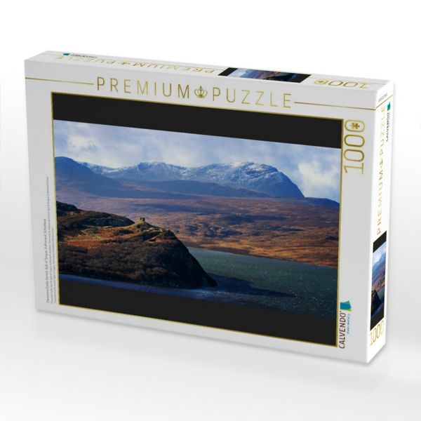 Produktbild: CALVENDO Puzzle Panorama Castle Varrich, Kyle of Tongue, Sutherland, Schottland | 1000 Teile Lege-Gr&ouml;&szlig;e 64x48cm Foto-Puzzle f&uuml;r gl&uuml;ckliche Stunden