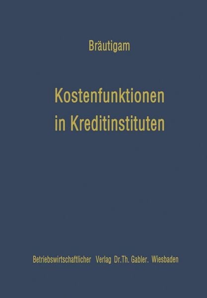 Produktbild: Kostenfunktionen in Kreditinstituten