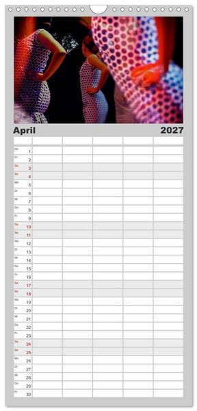 Produktbild: Familienplaner 2027 - Flamenco - Tanz der Leidenschaft mit 5 Spalten (Wandkalender, 21 x 45 cm) CALVENDO