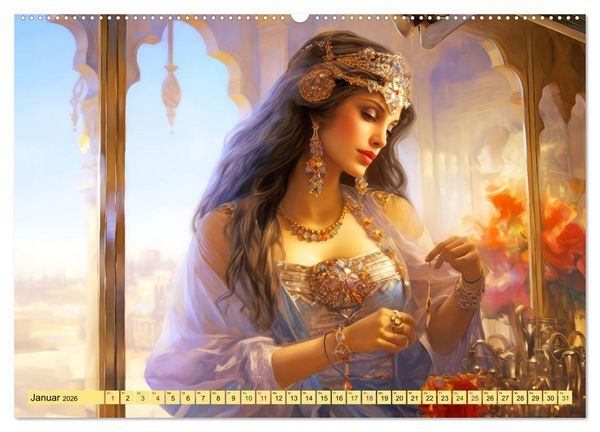 Produktbild: Arabische Fantasien (hochwertiger Premium Wandkalender 2026 DIN A2 quer), Kunstdruck in Hochglanz