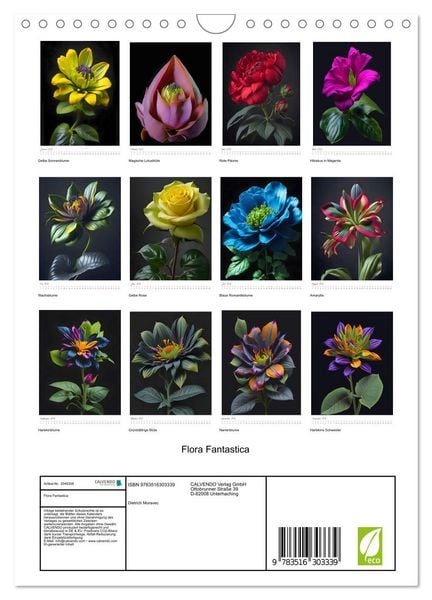 Produktbild: Flora Fantastica (Wandkalender 2026 DIN A4 hoch), CALVENDO Monatskalender