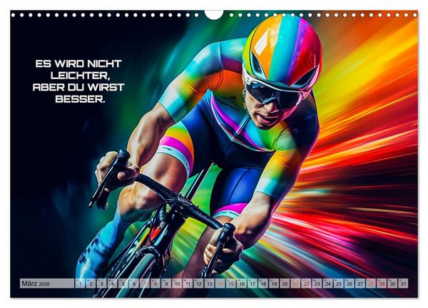 Produktbild: Rennrad und Motivation (Wandkalender 2026 DIN A3 quer), CALVENDO Monatskalender