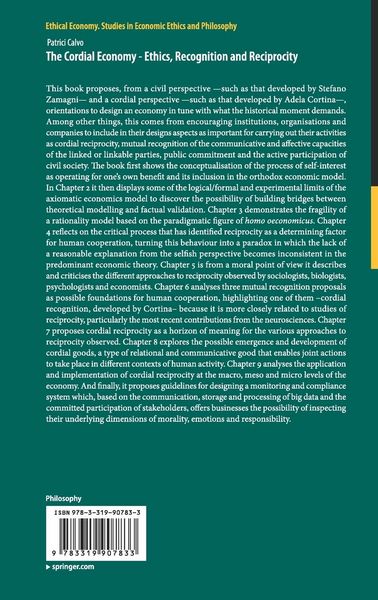 Produktbild: The Cordial Economy - Ethics, Recognition and Reciprocity