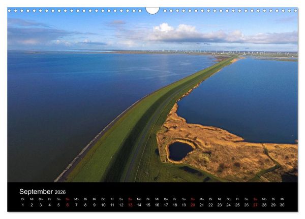 Produktbild: Luftaufnahmen - Faszinierendes Nordfriesland (Wandkalender 2026 DIN A3 quer), CALVENDO Monatskalender
