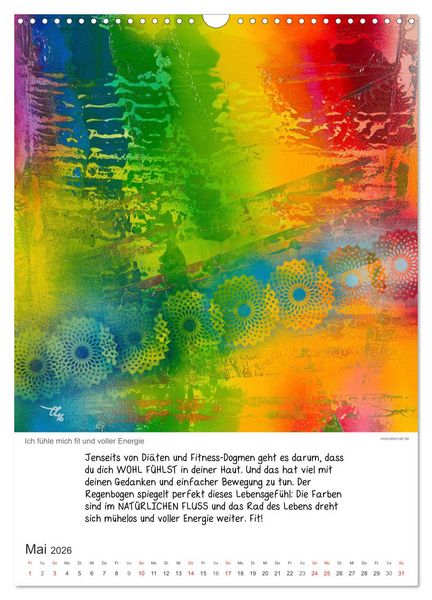 Produktbild: Motivation-Art 2026 (Wandkalender 2026 DIN A3 hoch), CALVENDO Monatskalender