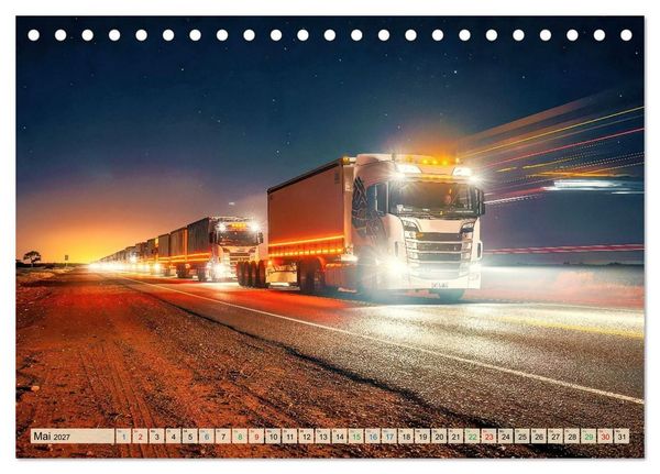 Produktbild: Road Train - LKW (Tischkalender 2027 DIN A5 quer), CALVENDO Monatskalender