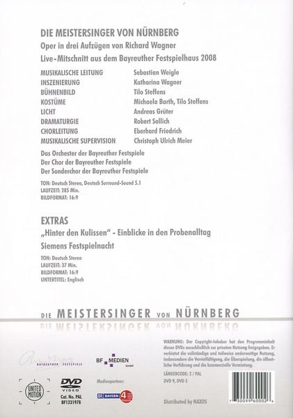 Produktbild: Richard Wagner - Die Meistersinger von N&uuml;rnberg [2 DVDs]