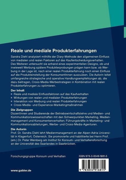 Produktbild: Reale und mediale Produkterfahrungen