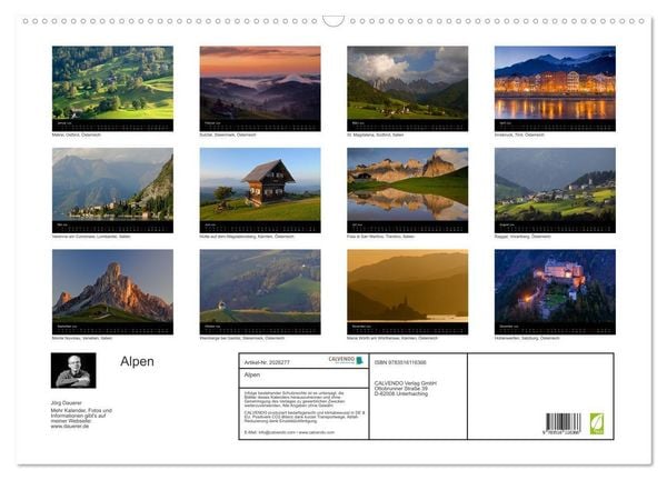 Produktbild: Alpen (Wandkalender 2026 DIN A2 quer), CALVENDO Monatskalender