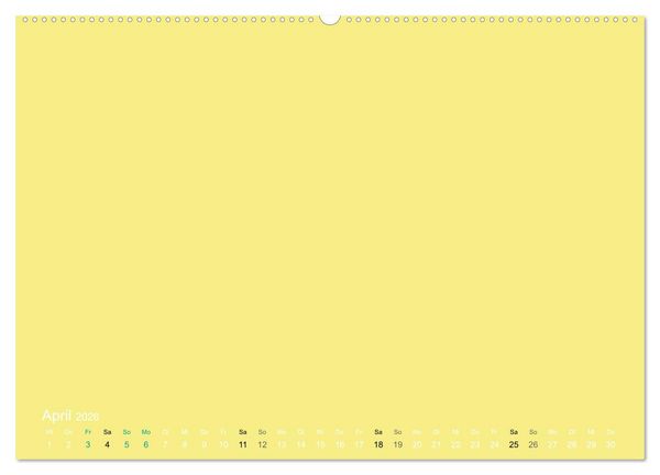 Produktbild: Bastelkalender - Gelb (Wandkalender 2026 DIN A2 quer), CALVENDO Monatskalender