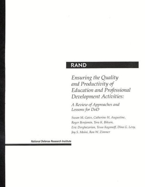 Produktbild: Ensuring the Quality and Productivity of Education and Professional Development Activities