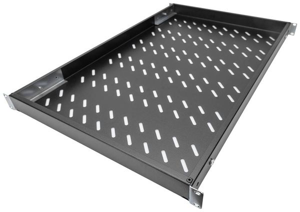 Produktbild: Digitus DN-97649 19 Zoll Netzwerkschrank-Ger&auml;teboden 1 HE variable Befestigungsschienen Geeignet f&uuml;r Schranktiefe: 1000 mm Schwarz (RAL 9005)
