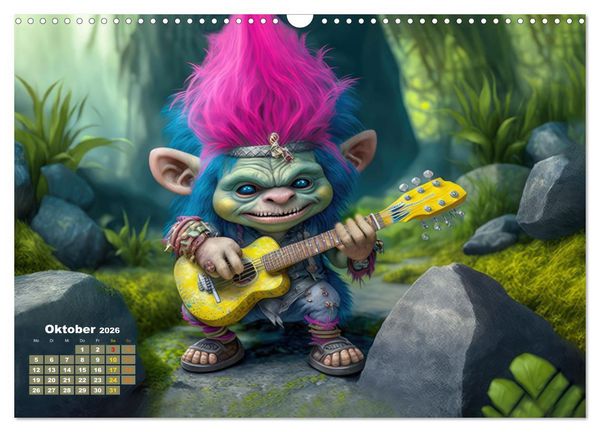 Produktbild: Trolls rocken ab (Wandkalender 2026 DIN A3 quer), CALVENDO Monatskalender