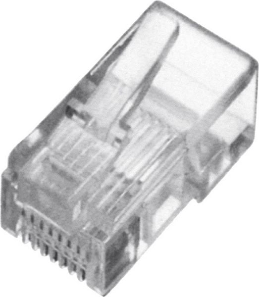Produktbild: Digitus DN-MO-8-8-SR DIGITUS Modularstecker f&uuml;r Rundkabel, ungeschirmt, 100 Stk. DN-MO-8-8-SR RJ45 Stecker Polzahl Sensoren 8P8C Transparent 1 St.