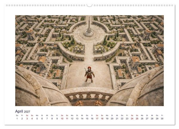 Produktbild: Mythologische Labyrinthe (hochwertiger Premium Wandkalender 2027 DIN A2 quer), Kunstdruck in Hochglanz