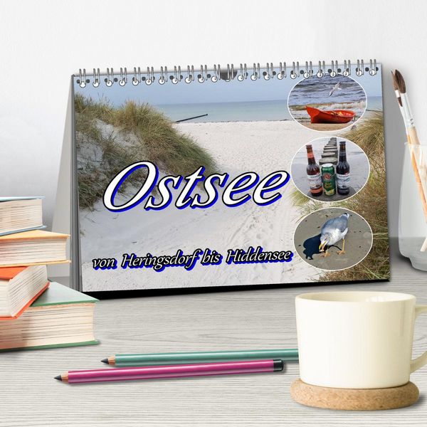 Produktbild: Ostsee von Heringsdorf bis Hiddensee (Tischkalender 2026 DIN A5 quer), CALVENDO Monatskalender
