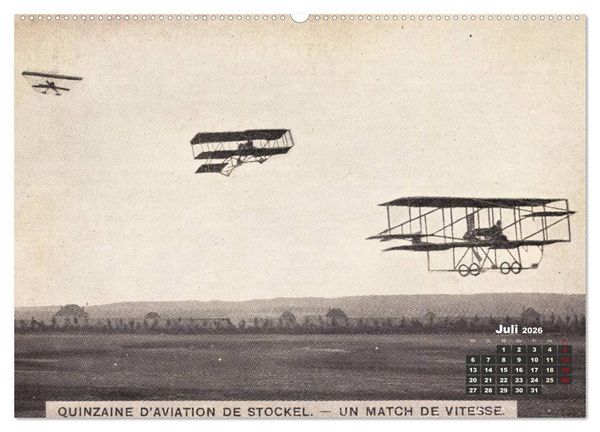 Produktbild: Doppeldecker entdeckt auf historischen Postkarten (Wandkalender 2026 DIN A2 quer), CALVENDO Monatskalender
