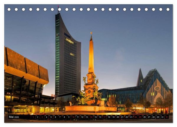 Produktbild: Reise durch Leipzig (Tischkalender 2026 DIN A5 quer), CALVENDO Monatskalender