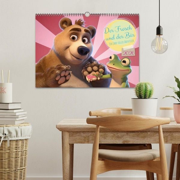 Produktbild: Der Frosch und der B&auml;r - Ein Jahr voller Abenteuer (Wandkalender 2026 DIN A3 quer), CALVENDO Monatskalender