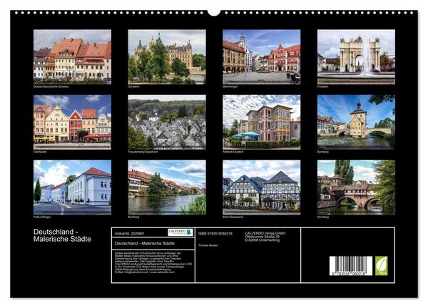 Produktbild: Deutschland - Malerische St&auml;dte (hochwertiger Premium Wandkalender 2026 DIN A2 quer), Kunstdruck in Hochglanz
