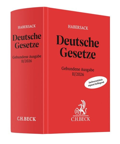 Produktbild: Deutsche Gesetze Gebundene Ausgabe II/2026